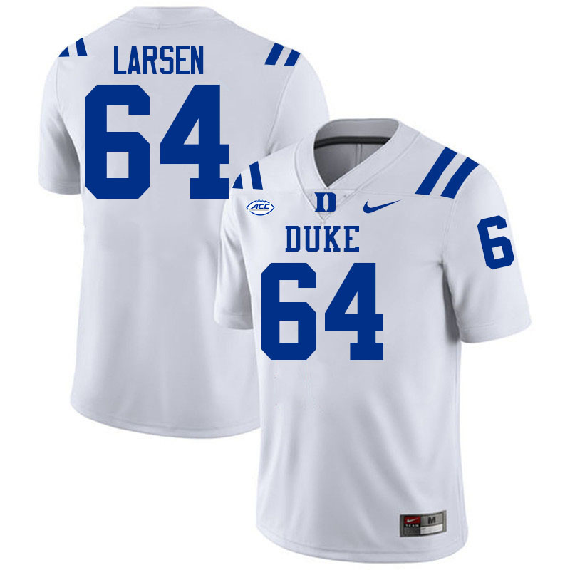 Duke Blue Devils #64 Jordan Larsen College Football Jersey Stitched-White